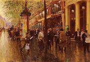 Jean Beraud Les Grands Boulevards Le Theatre Des Varietes oil painting artist